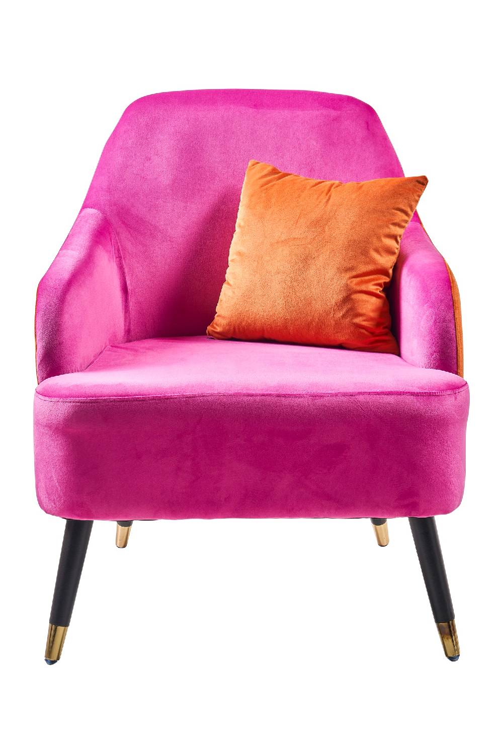 Novità Home Mariarosa - poltrona doppio colore con cuscino orange Prezzo basso