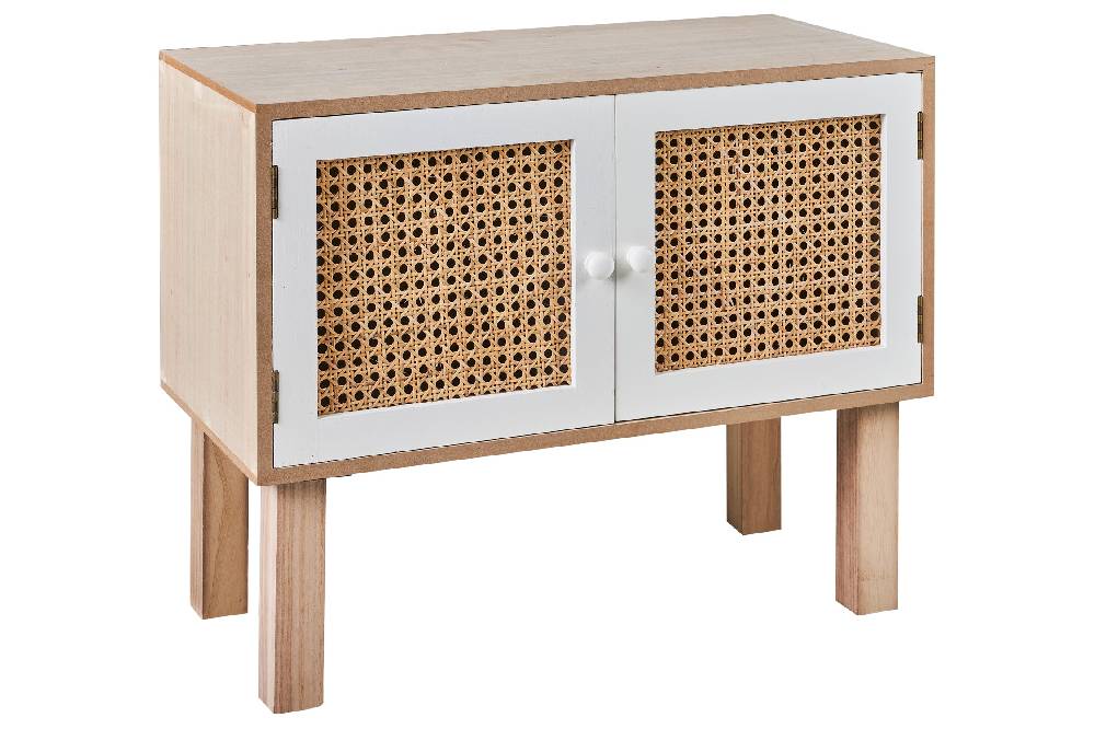 Novità Home Malibu - comodino bianco 2 sportelli Fino al 50% di sconto