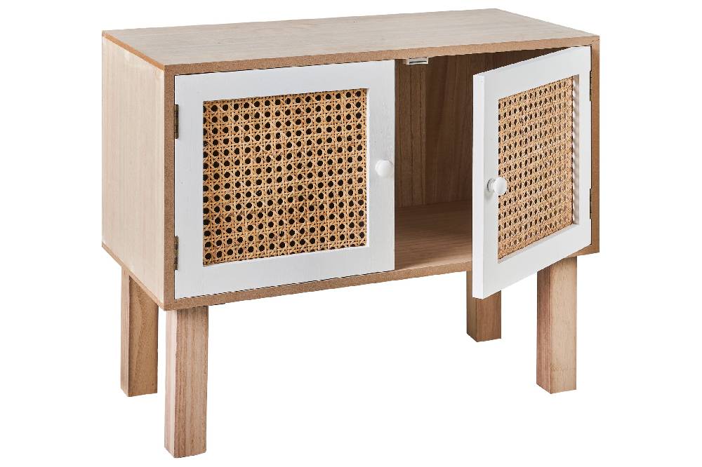 Novità Home Malibu - comodino bianco 2 sportelli Fino al 50% di sconto