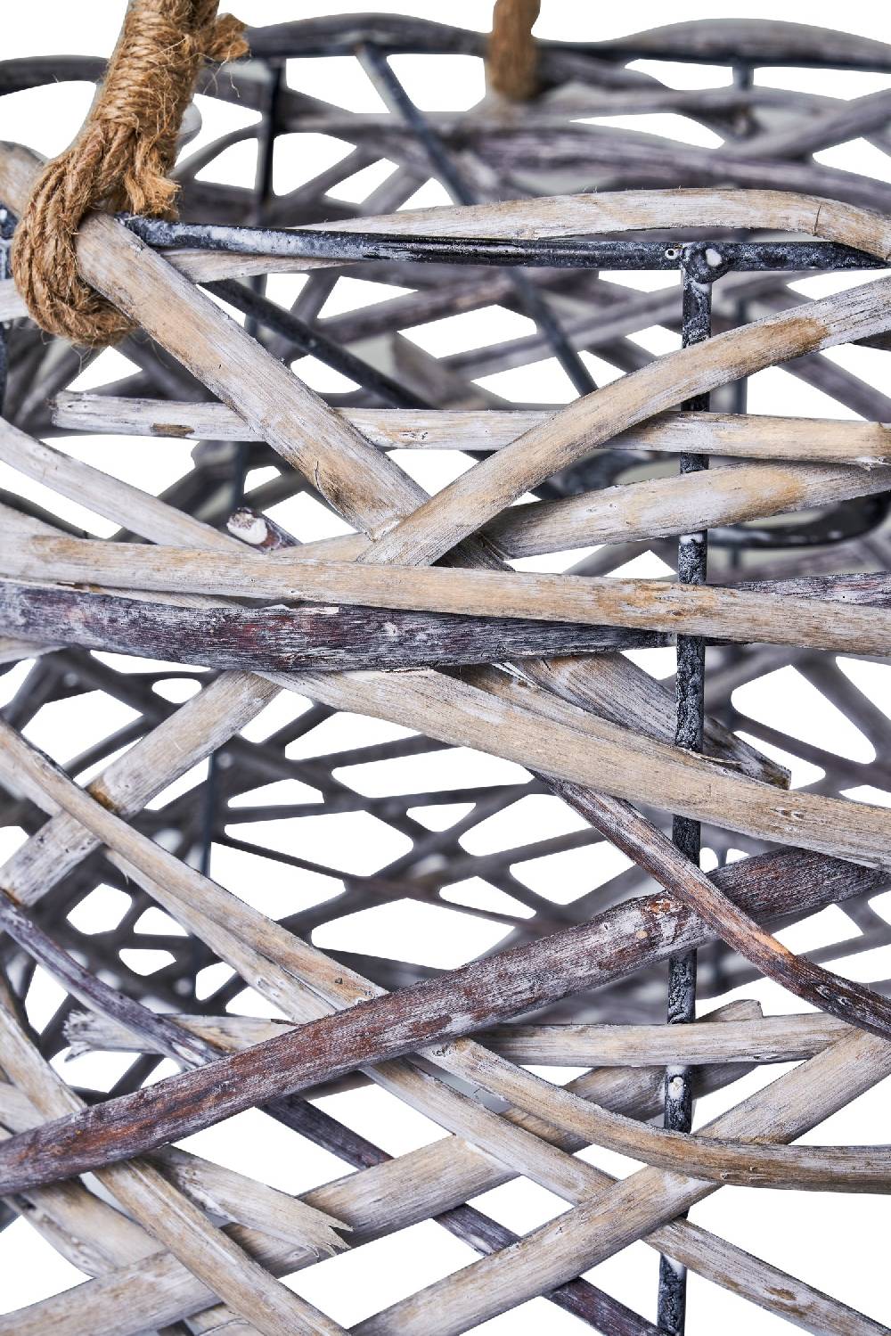 Novità Home Lampadario cesta rattan bicolore Spedizione Gratuita