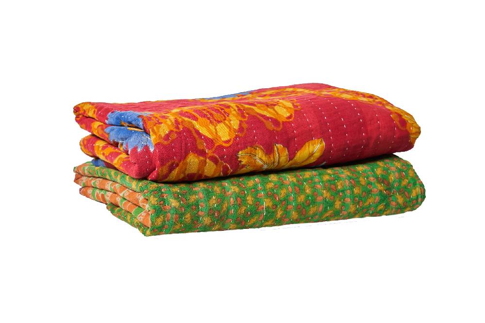Novità Home Kantha - copriletto originale in cotone - 150x220 - assortiti Promozione Limitata