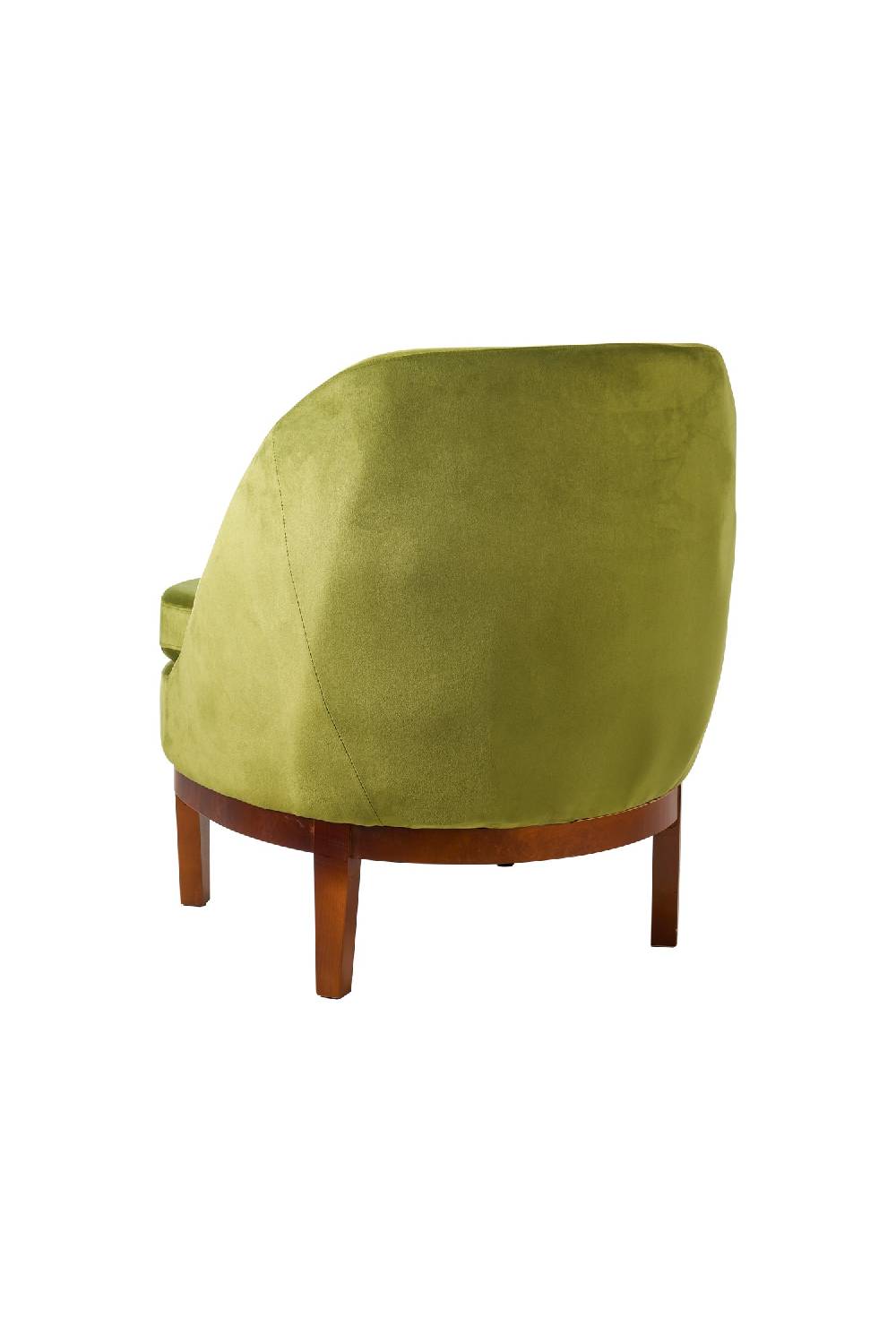 Novità Home Isotta - poltrona con base in legno verde oliva Affare Del Giorno