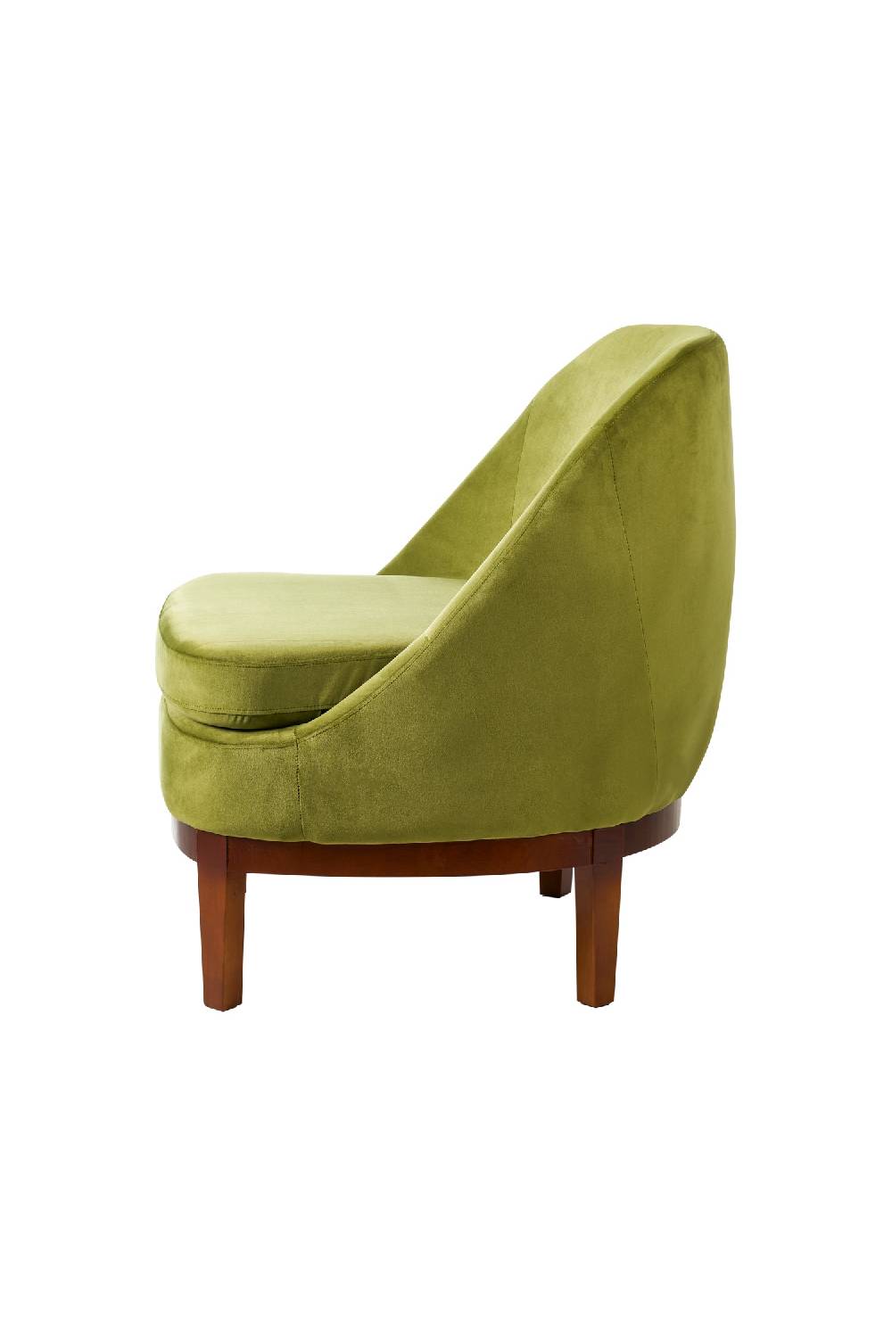 Novità Home Isotta - poltrona con base in legno verde oliva Affare Del Giorno