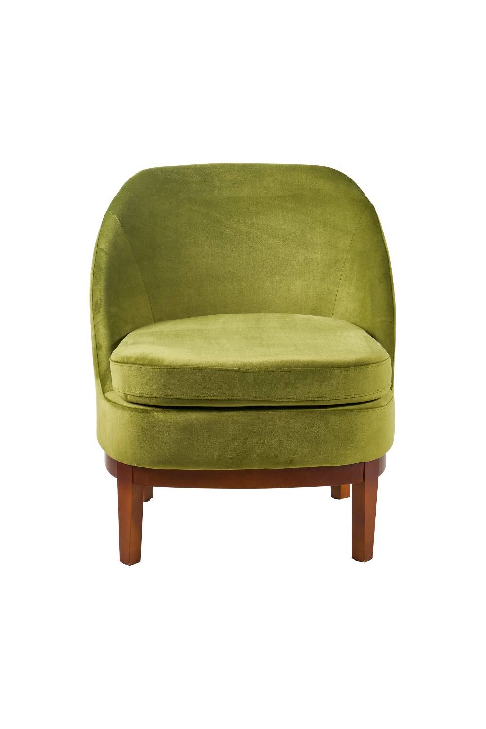 Novità Home Isotta - poltrona con base in legno verde oliva Affare Del Giorno