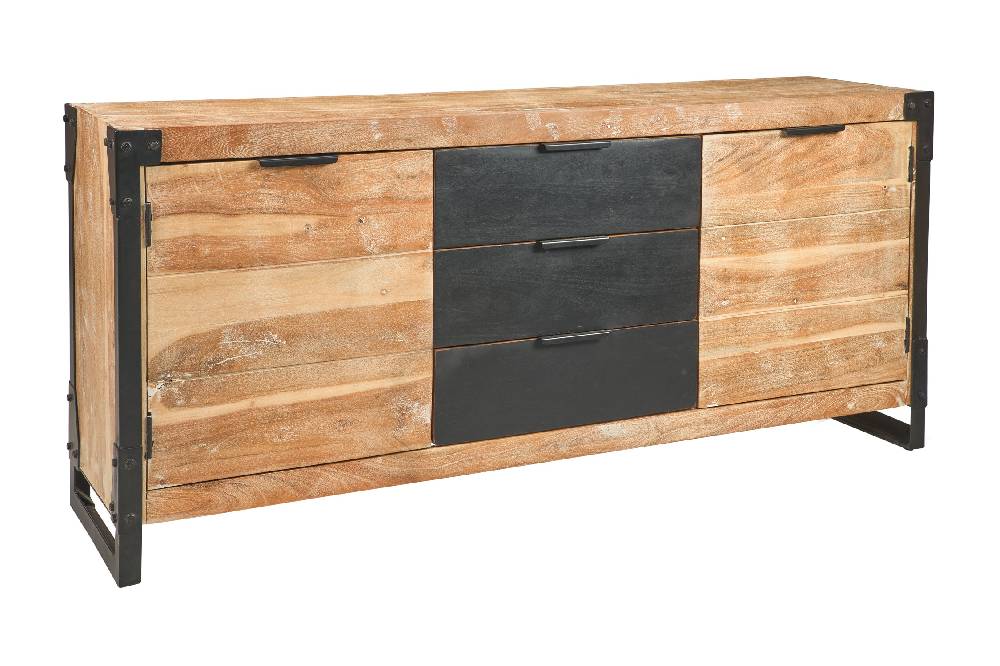 Novità Home Iron - credenza 3 cassetti Economico