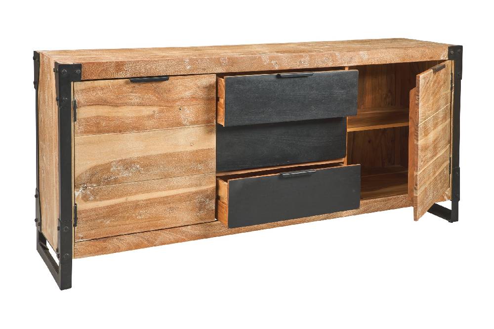 Novità Home Iron - credenza 3 cassetti Economico