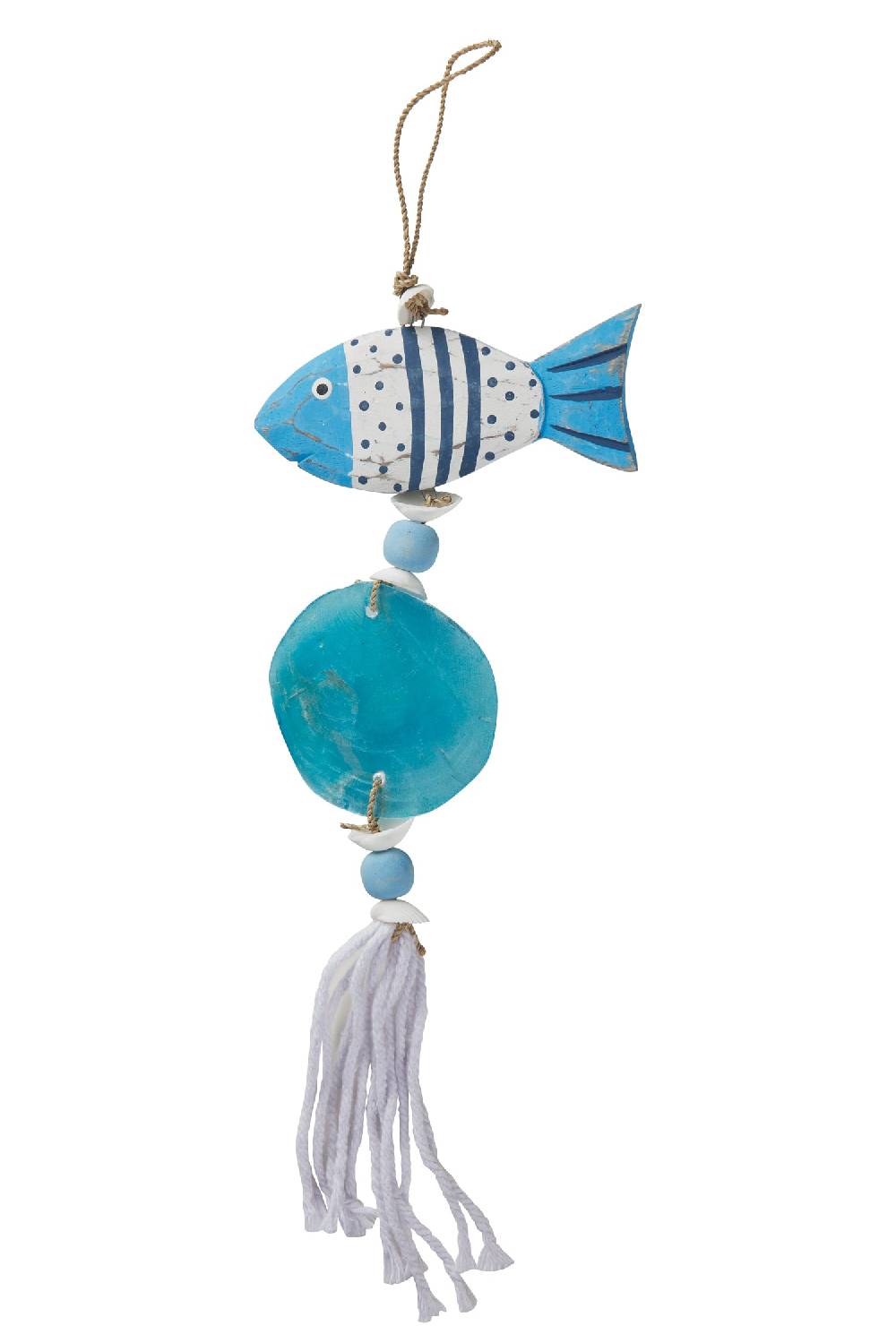 Novità Home Decor - Nappa Con Pesce E Conghiglia Turquese Spedizione gratuita