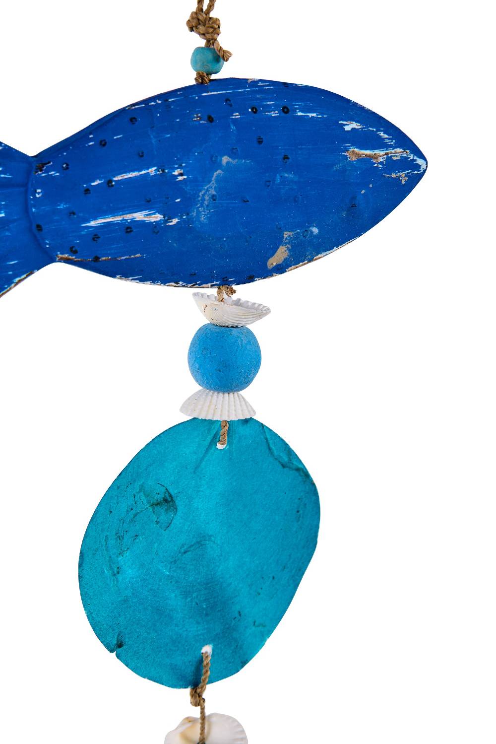 Novità Home Decor - Nappa Con Pesce E Conghiglia Blue Sconto di tempo limitato