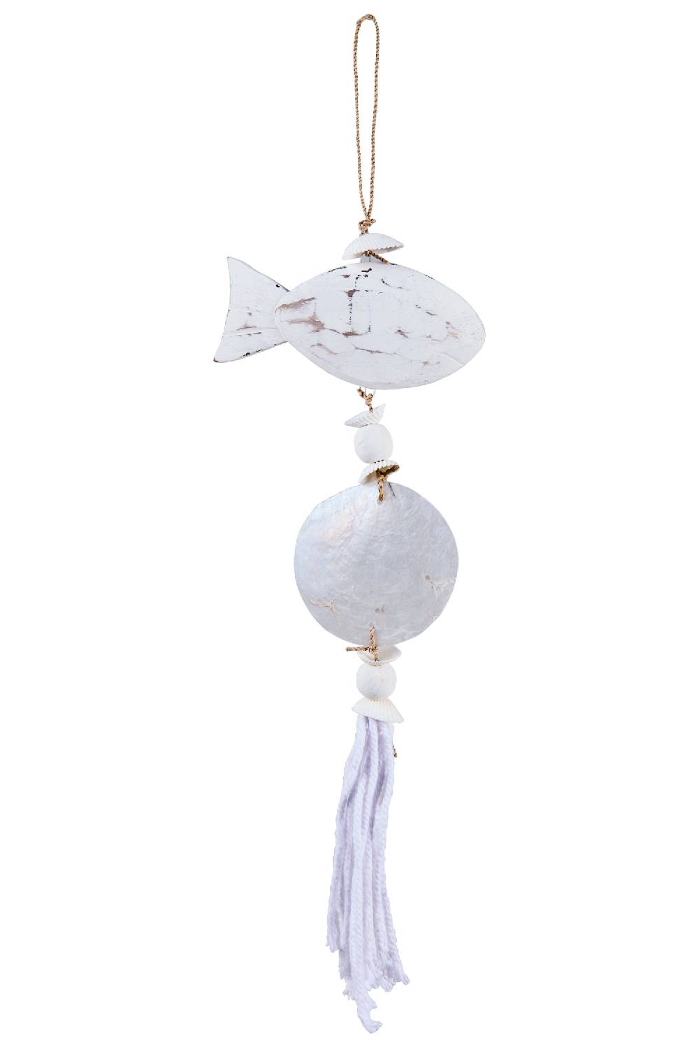 Novità Home Decor - Nappa Con Pesce E Conghiglia Bianca Negozio online di fabbrica