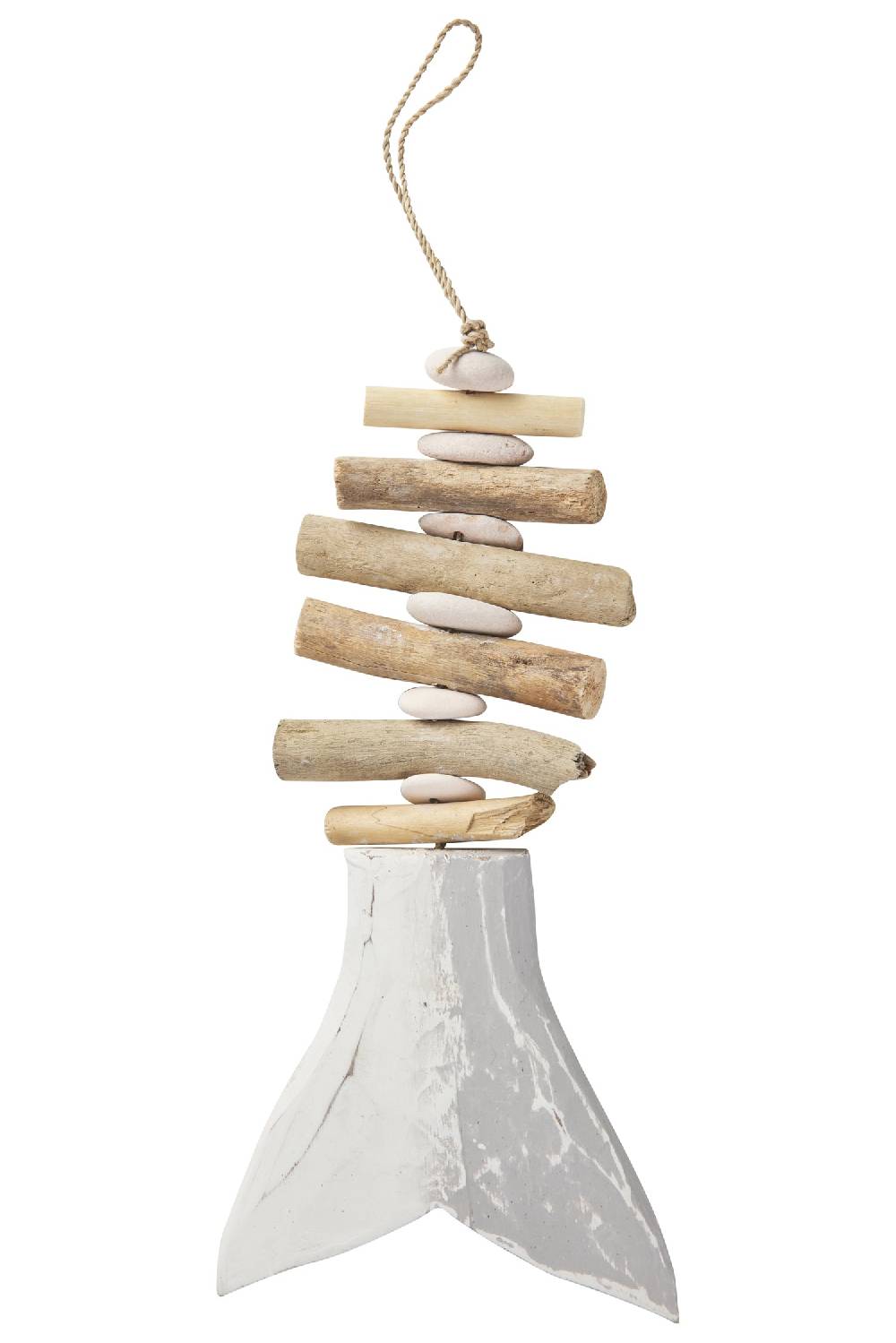 Novità Home Decor - Coda Pesce Grigia Con Legnetti Mare E Sassi Prezzo di fabbrica