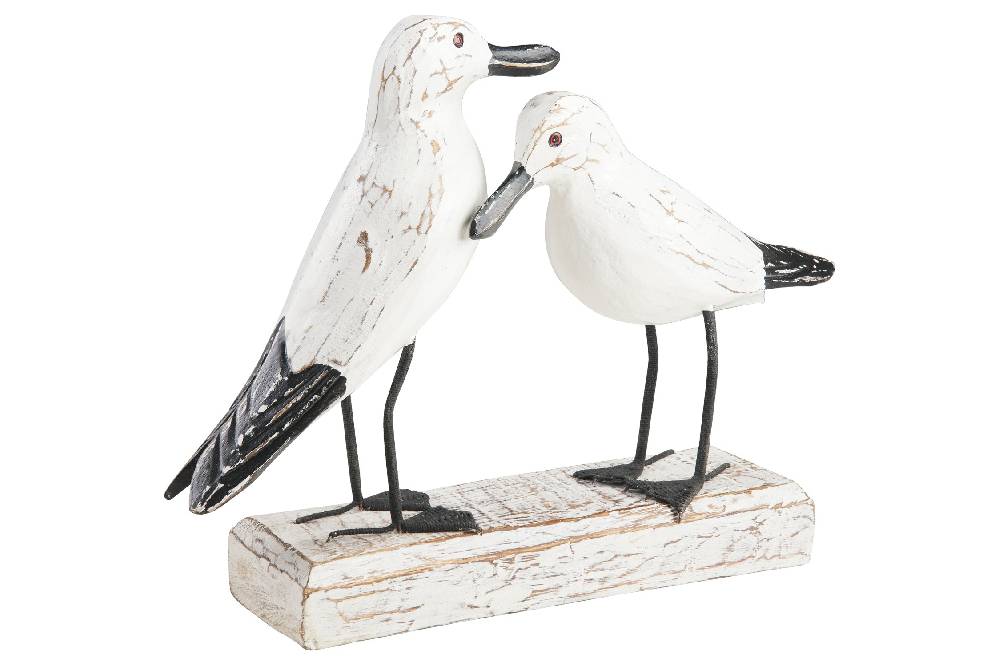 Novità Home Waterfowl - Gabbiani In Amore Su Tronco Fornitura limitata