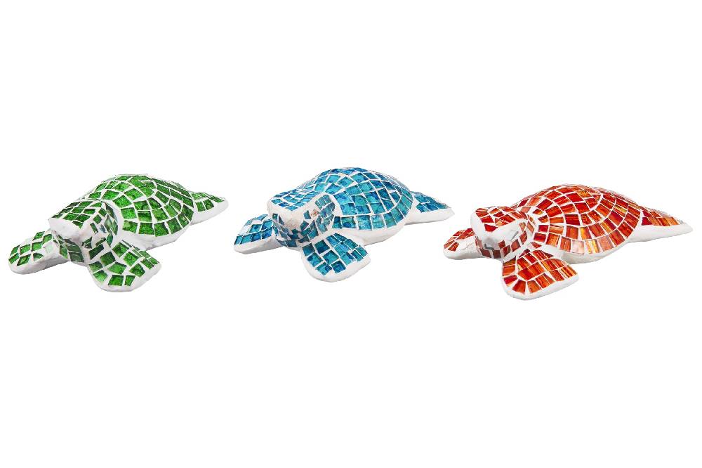Novità Home Colour - Tartaruga Con Specchietti Azzurri Ultimo giorno