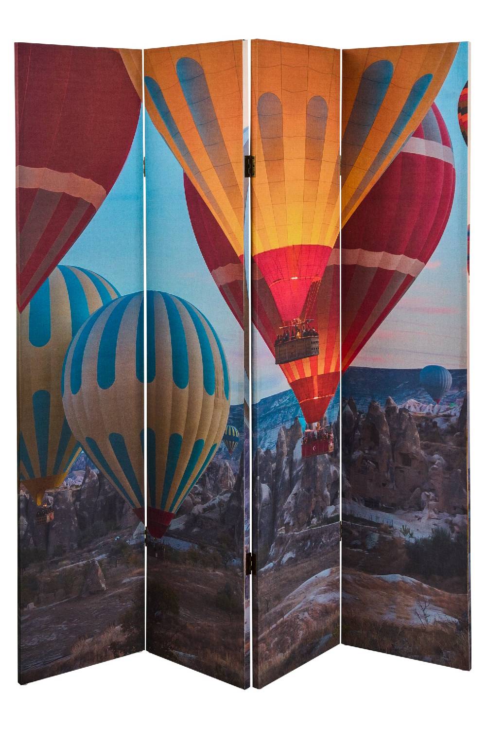 Novità Home Paravento - Volo Di Mongolfiere 4 Ante Linen Fino al 65% di sconto