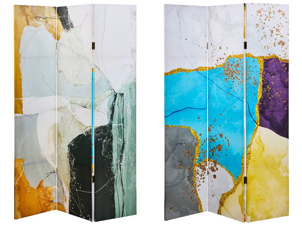 Novità Home Paravento - Marble Multi Colors 3 Ante Canvas Only for today