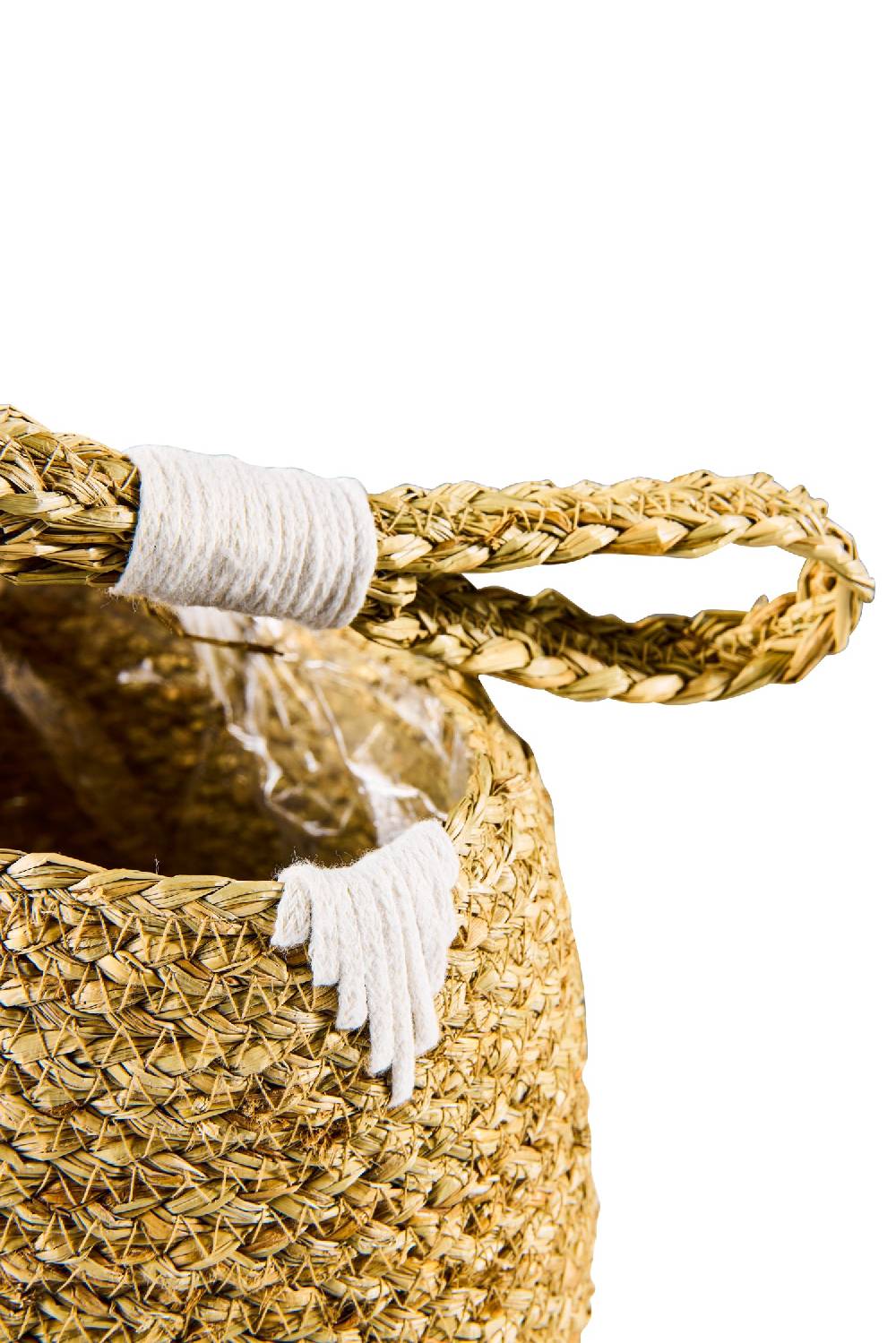 Novità Home Boho Chich - Set 2 Ceste da Appendere in Seagrass e Cotone Discount Store per i nuovi prodotti