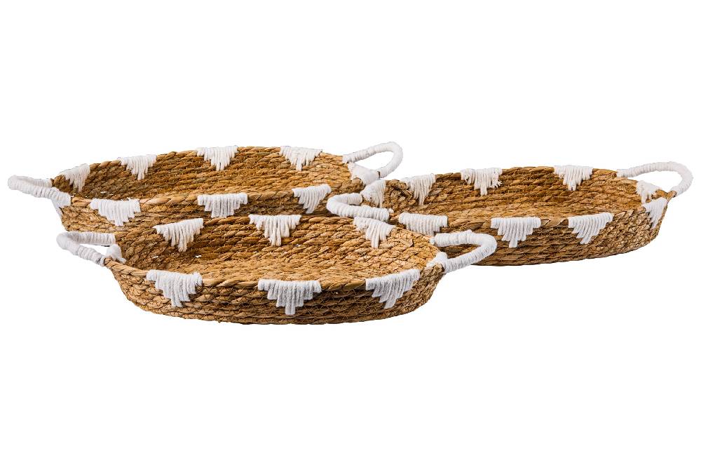 Novità Home Boho Chic - Ceste Vassoi Ovali Con Manici Porta Pyrex Solo un giorno rimasto