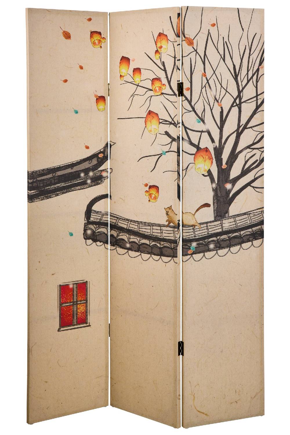 Novità Home Paravento - Magie Di Autunno Fronte Retro 3 Ante Linen Officina