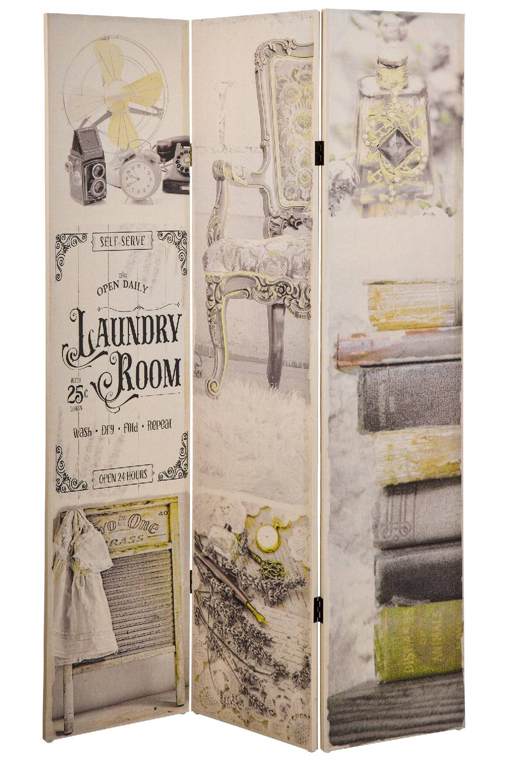 Novità Home Paravento - Laundry Room 3 Ante Linen Esporta salva