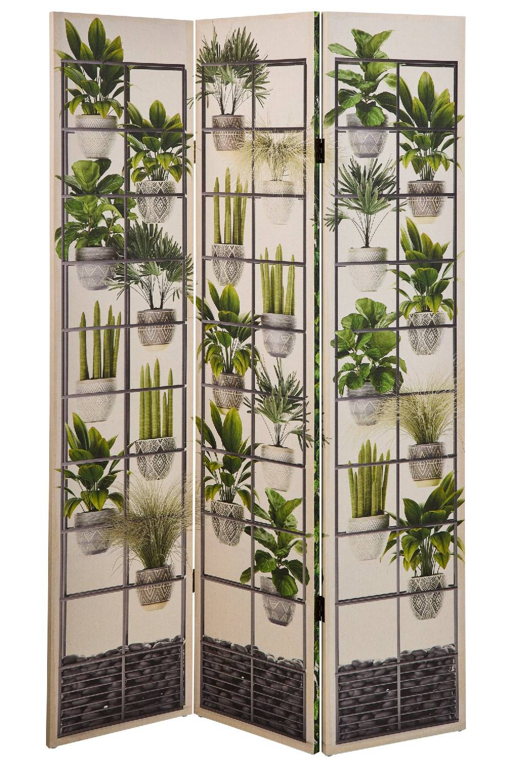 Novità Home Paravento - Giardino Orizzontale 3 Ante Linen Black Friday Prezzi