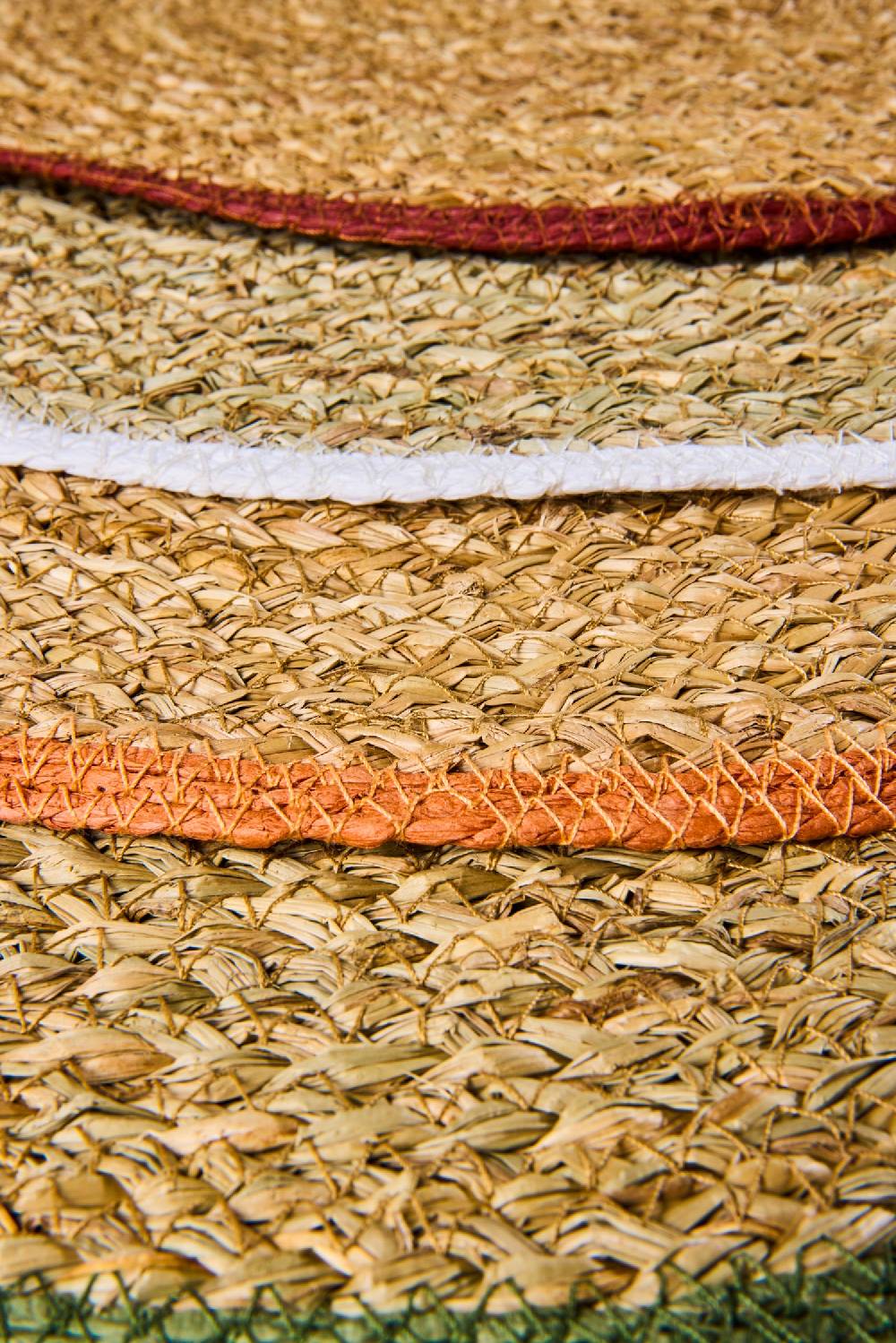 Novità Home Gourmet - Placemate Tondo Naturale Bordato Orange Set 1/4 50% di sconto per tempo limitato