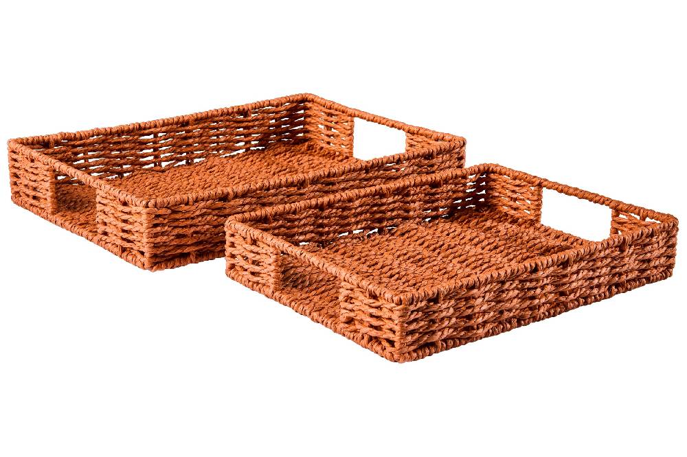 Novità Home Gourmet - Cesto Vassoio Rettangolare Orange Set 1/2 2025