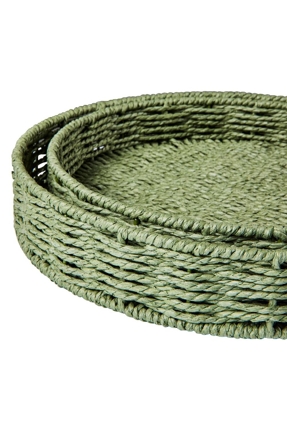Novità Home Gourmet - Ceste Vassoio Tondo Green Set 1/2 In Linea