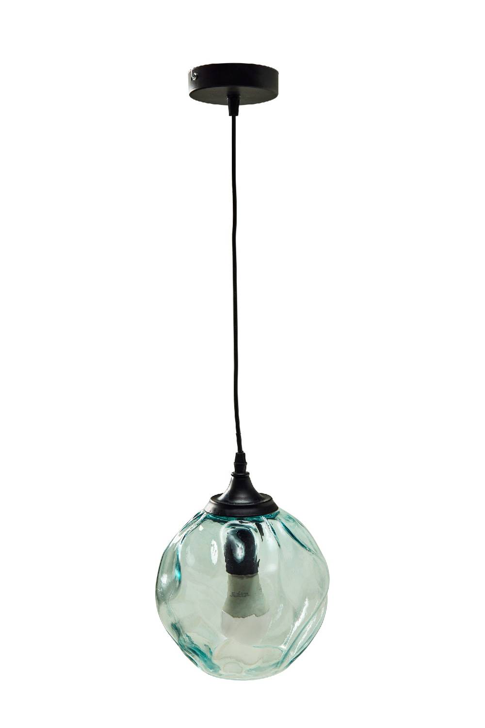 Novità Home Glass - Lampadario Sfera Imperfect Color Acqua Vendita