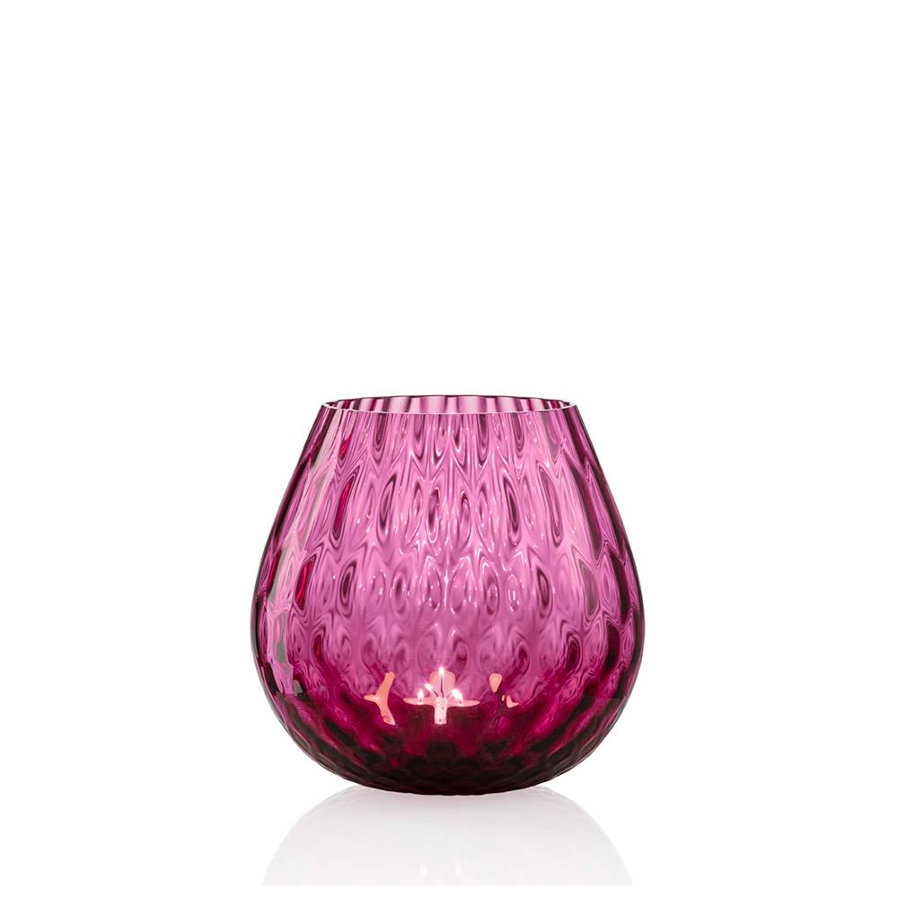 Masonmoretti Candle Holder Macramè Medium Ruby Red Only for today