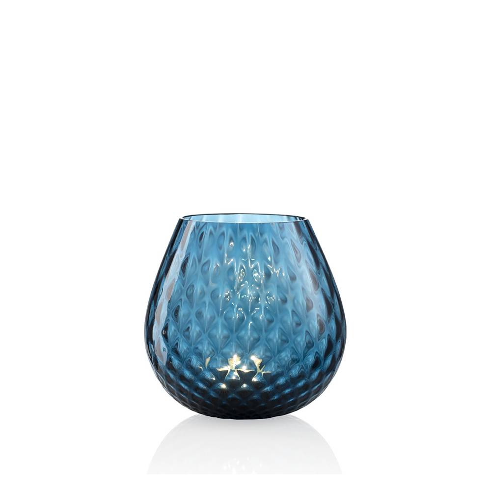 Masonmoretti Candle Holder Macramè Medium Air Force Blue