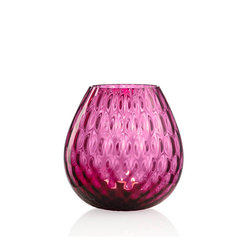 Masonmoretti Candle Holder Macramè Large Ruby Red Esporta salva