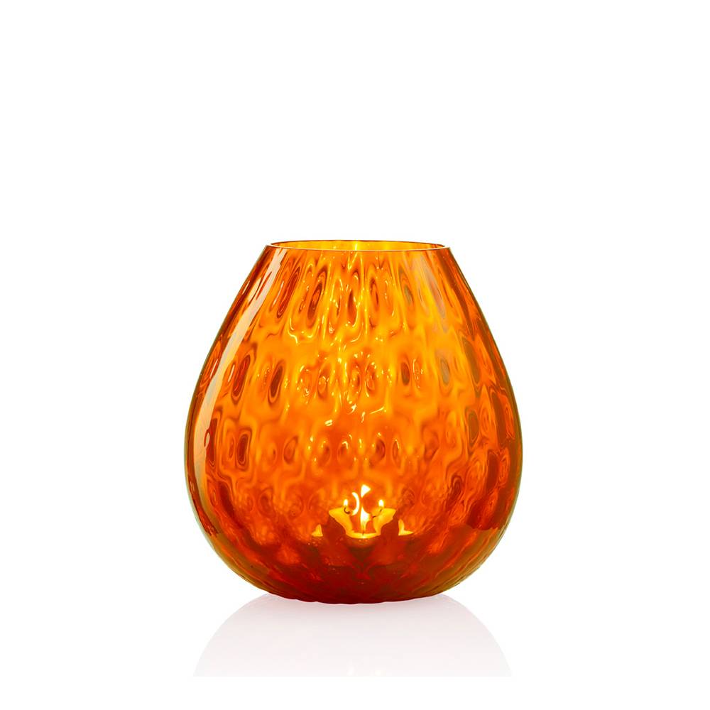 Masonmoretti Candle Holder Macramè Large Orange Qualità