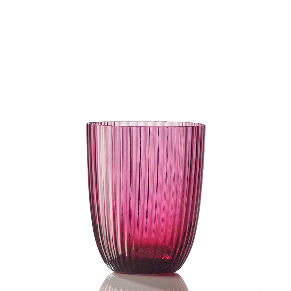Masonmoretti Water Glass Idra Striped Ruby Red Offerta per la Festa della Mamma