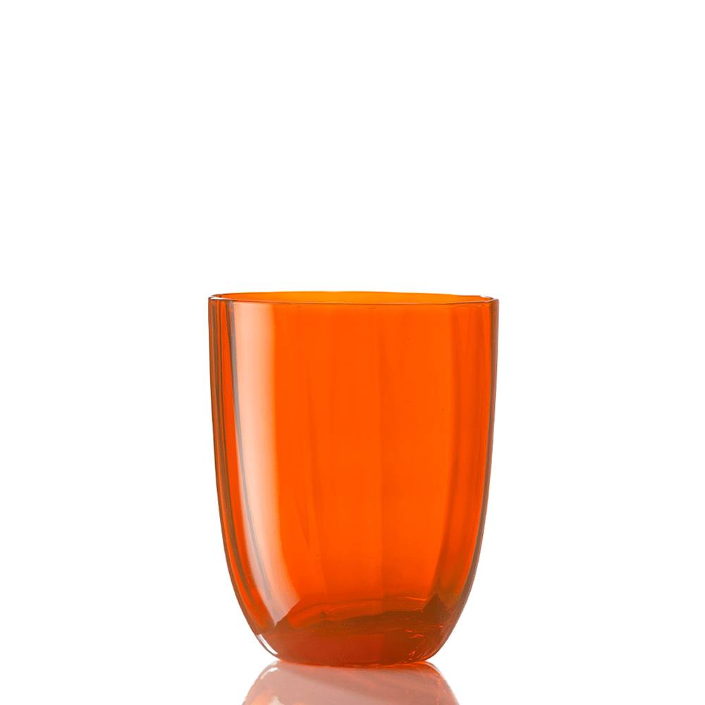 Masonmoretti Water Glass Idra Optic Orange Latest stili