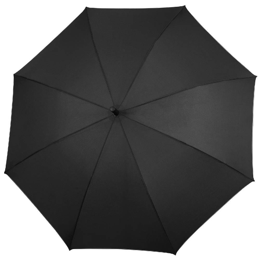 Perletti Ombrello Lungo Nero con Manico in Legno Moda