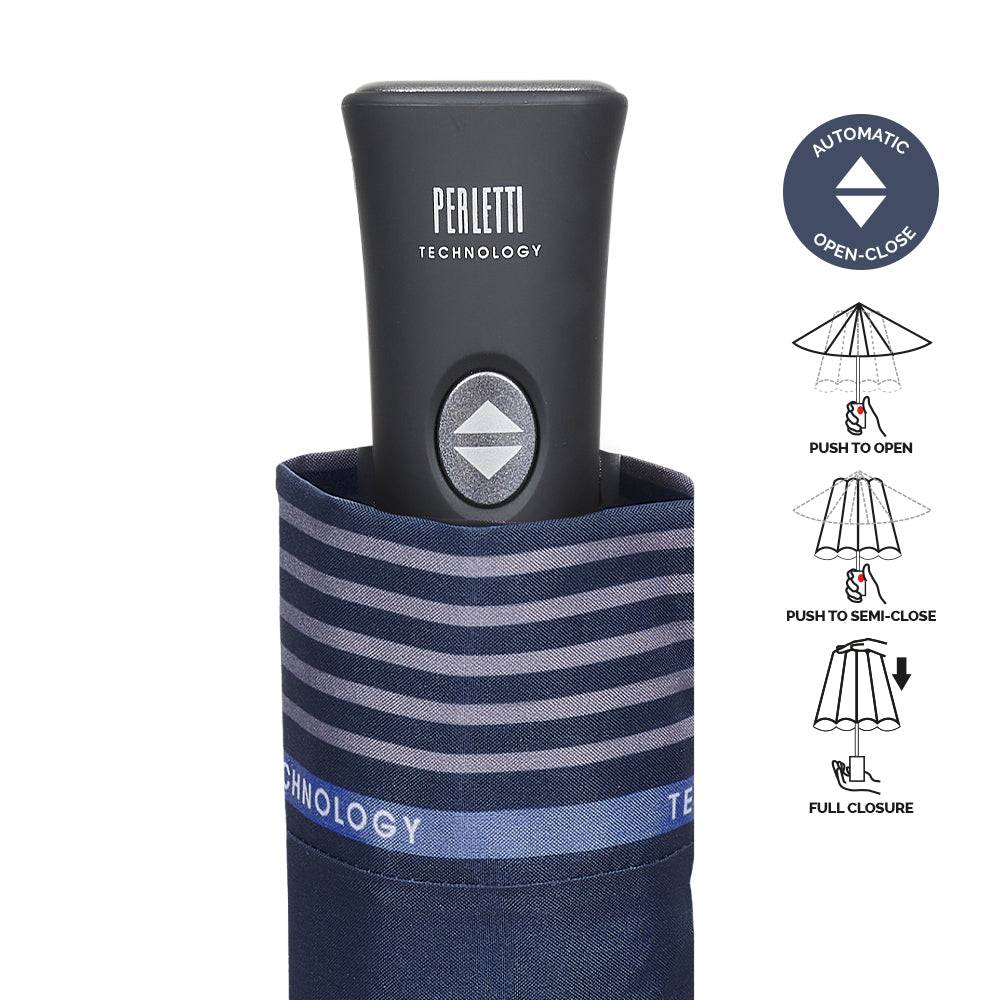 Perletti Ombrello Technology Apri e Chiudi a Righe Nuovo