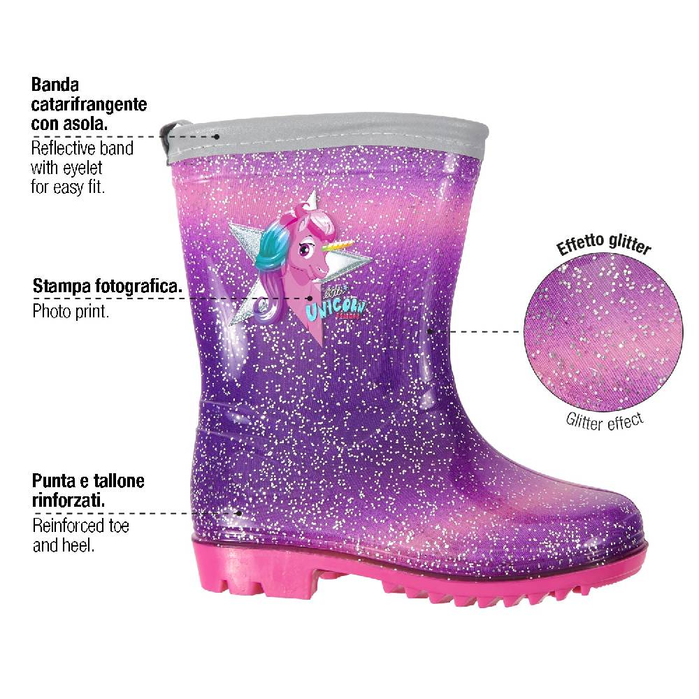 Perletti Stivaletti Unicorno Viola Shopping Online