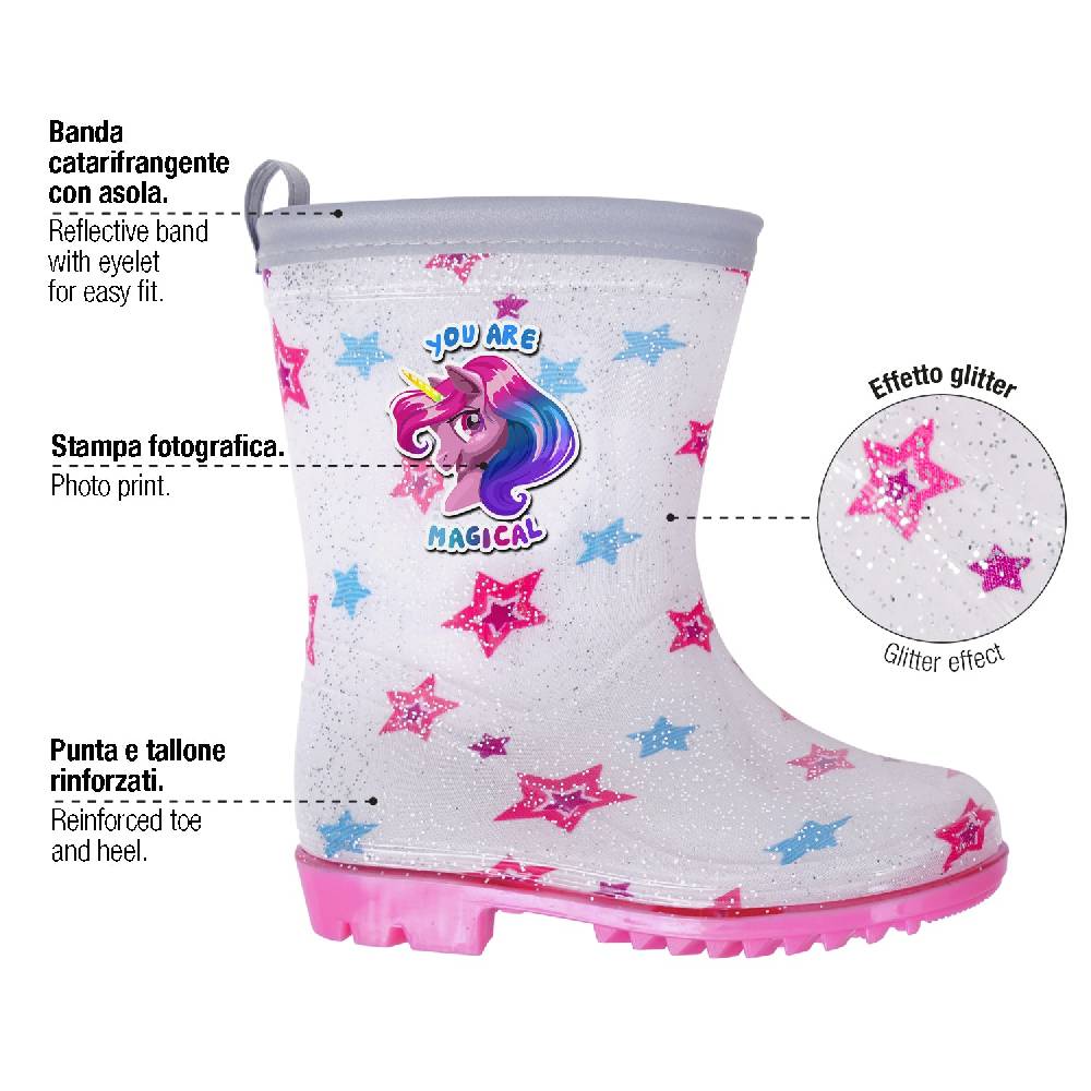 Perletti Stivaletti Unicorno Glitter Outlet