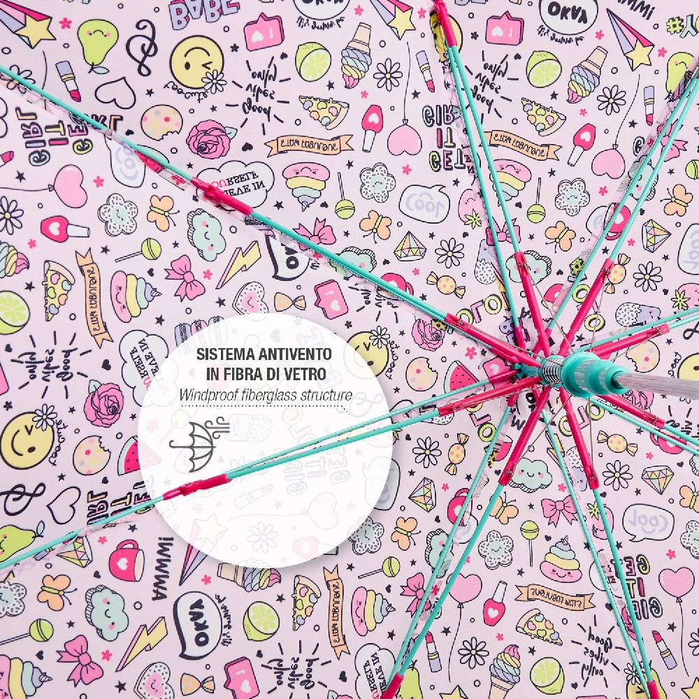 Perletti Ombrello Stickers Bambina Automatico Vendita Calda