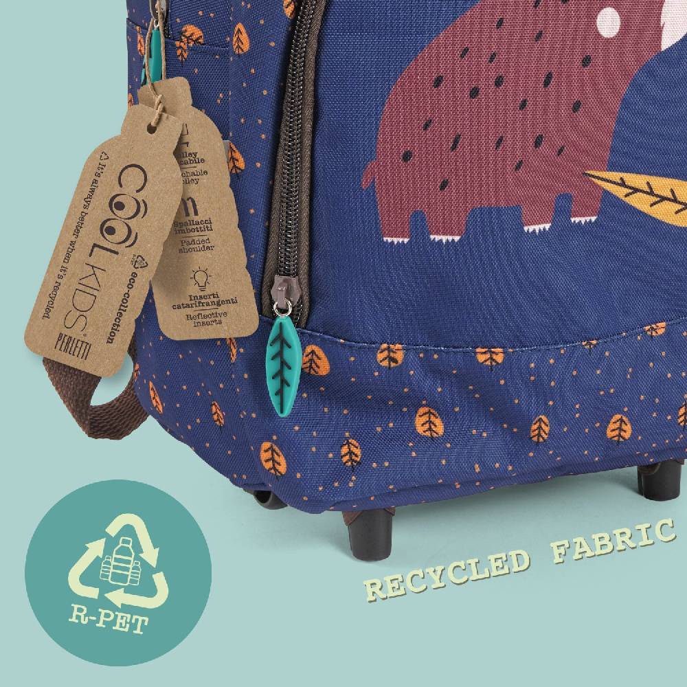Perletti Trolley Eco con Orso e Coniglio Nuova