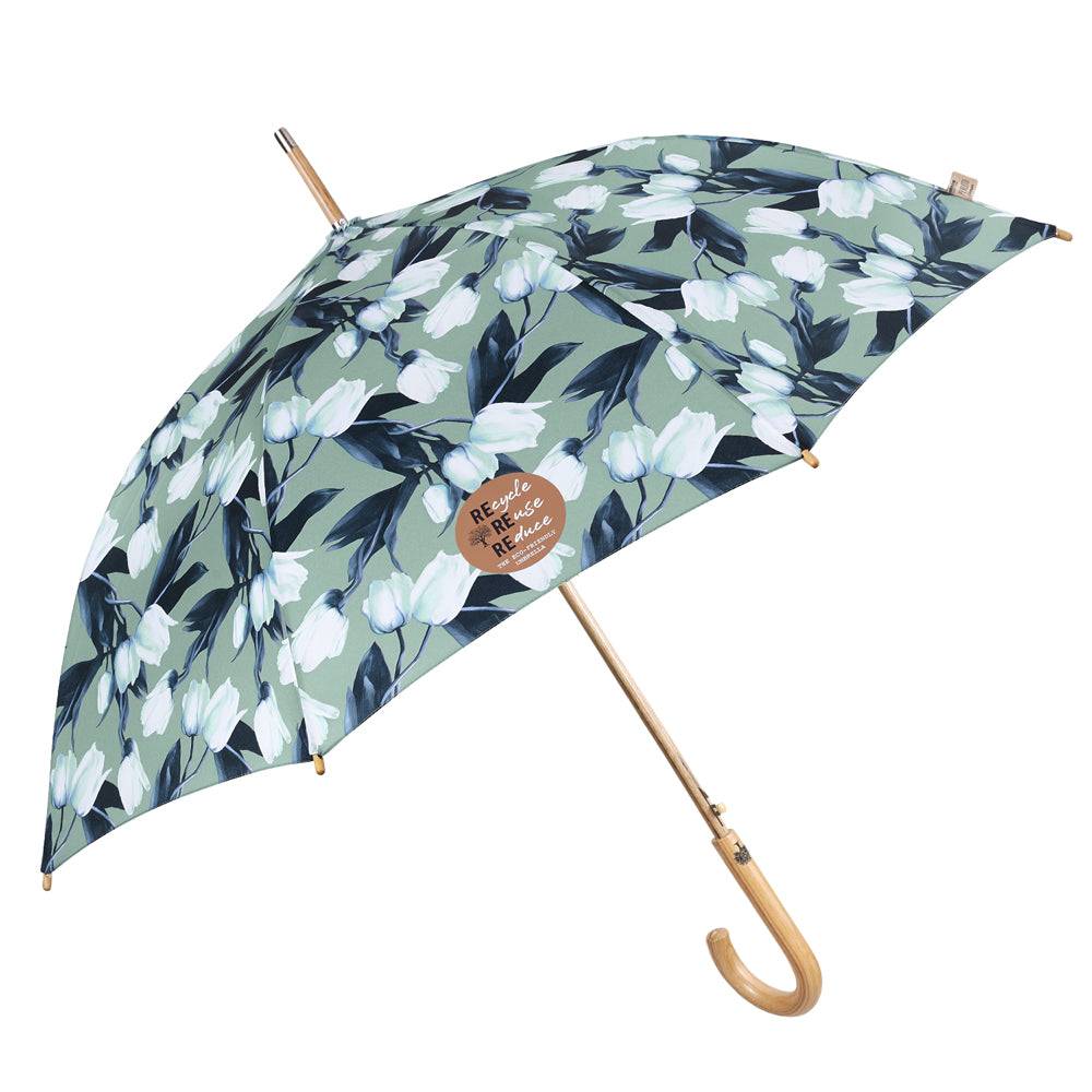 Perletti Ombrello Green Lungo Tulipani