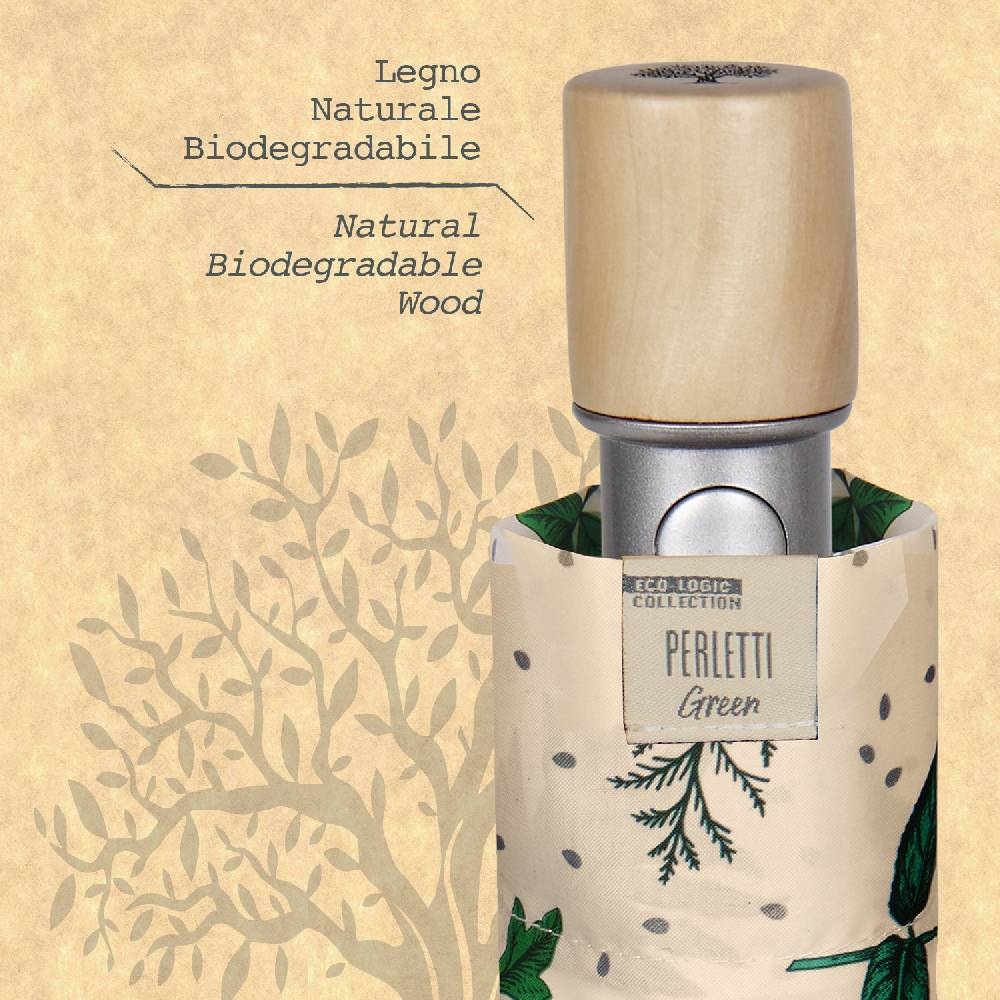 Perletti Ombrello Green Pieghevole Beige Negozio