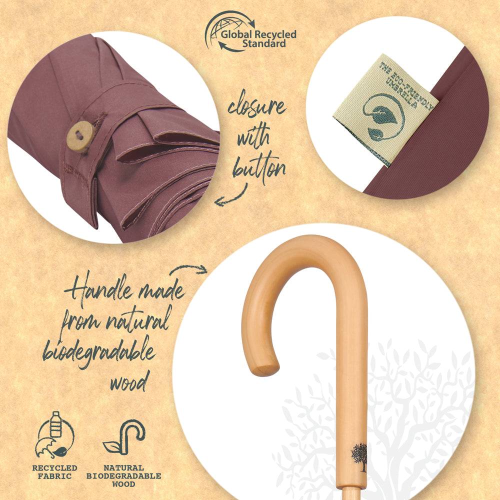 Perletti Ombrello Green Lungo Orchidea Nuova