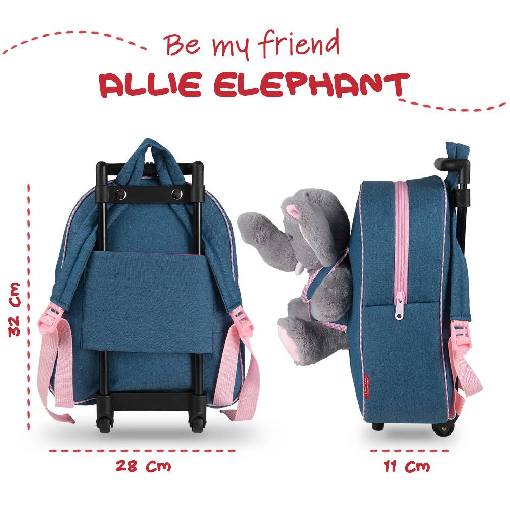 Perletti Trolley in Denim con Peluche Qualità