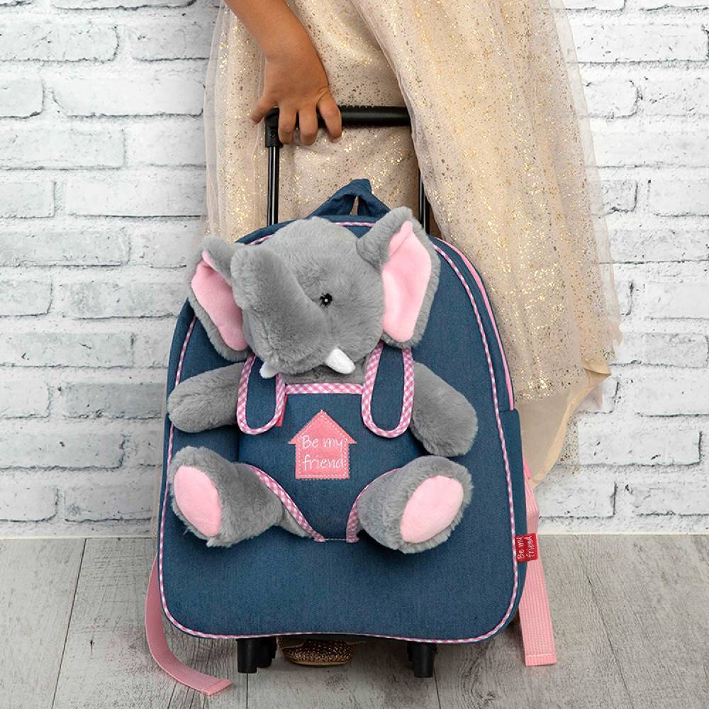 Perletti Trolley in Denim con Peluche Qualità