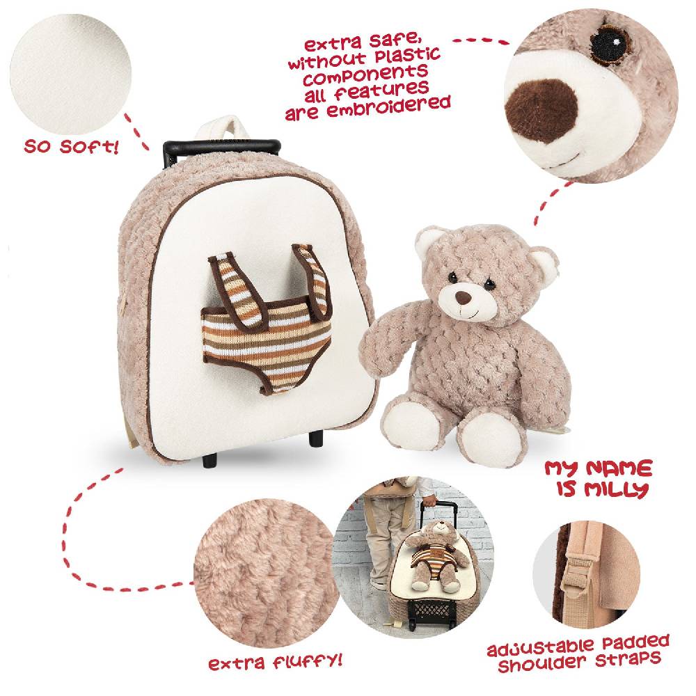 Perletti Trolley Morbido con Peluche Soddisfazione Garantita