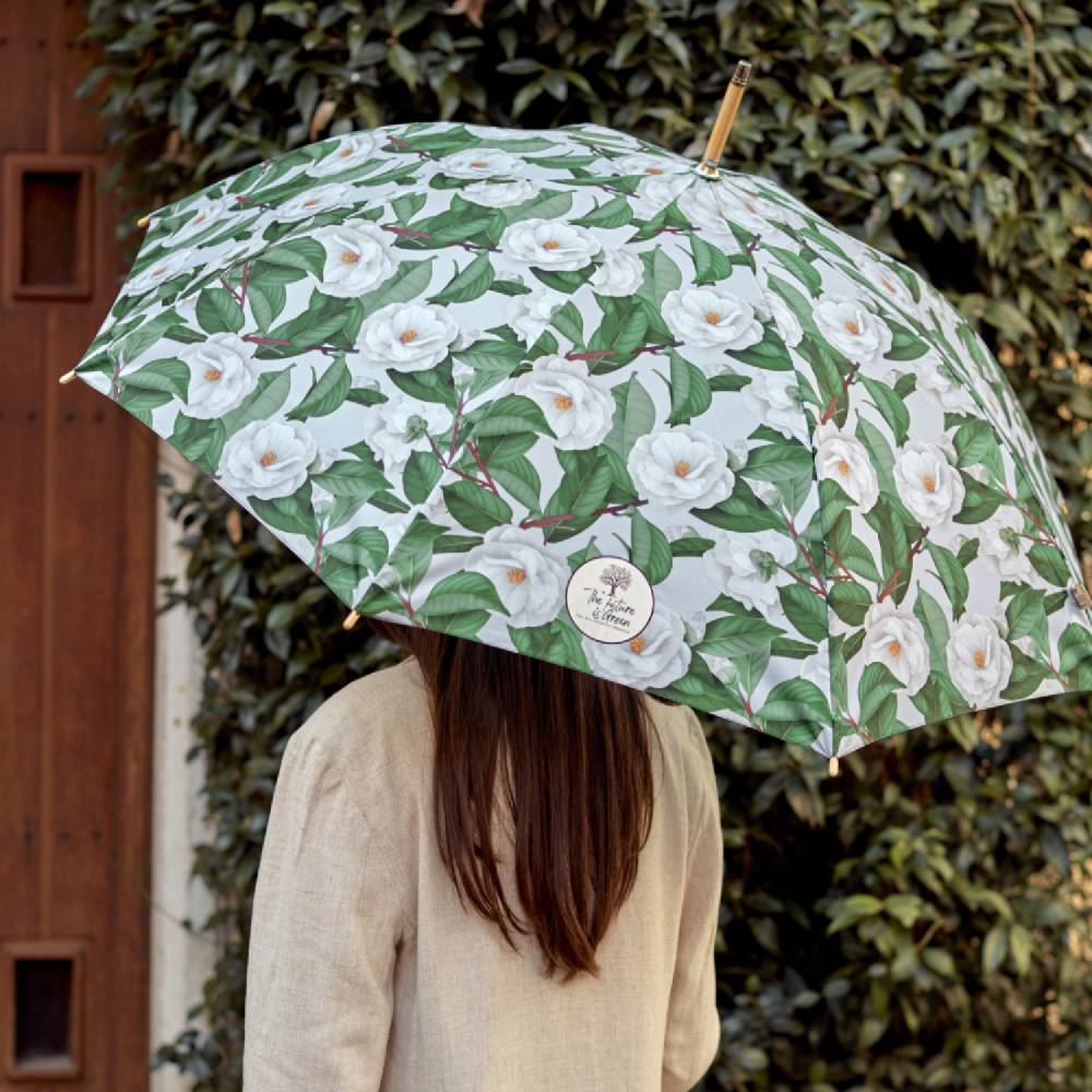 Perletti Ombrello Green Lungo Camelie Acquista Ora