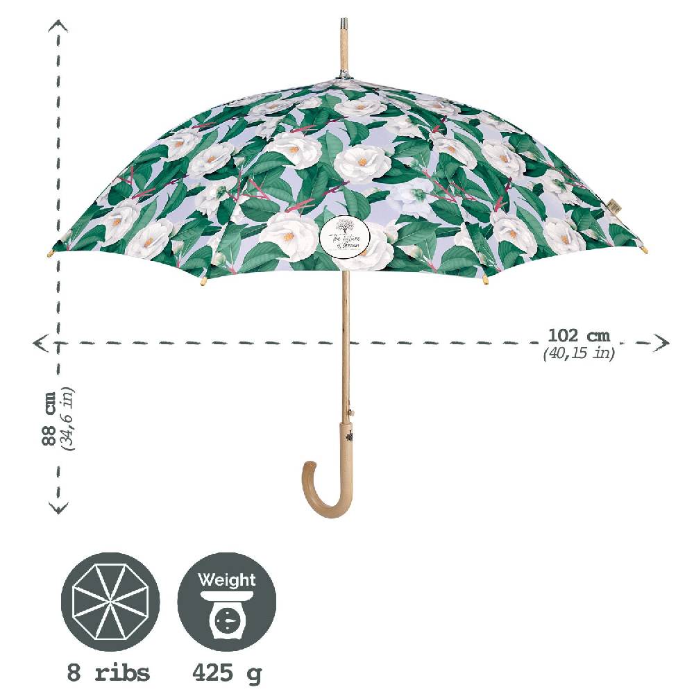 Perletti Ombrello Green Lungo Camelie Acquista Ora