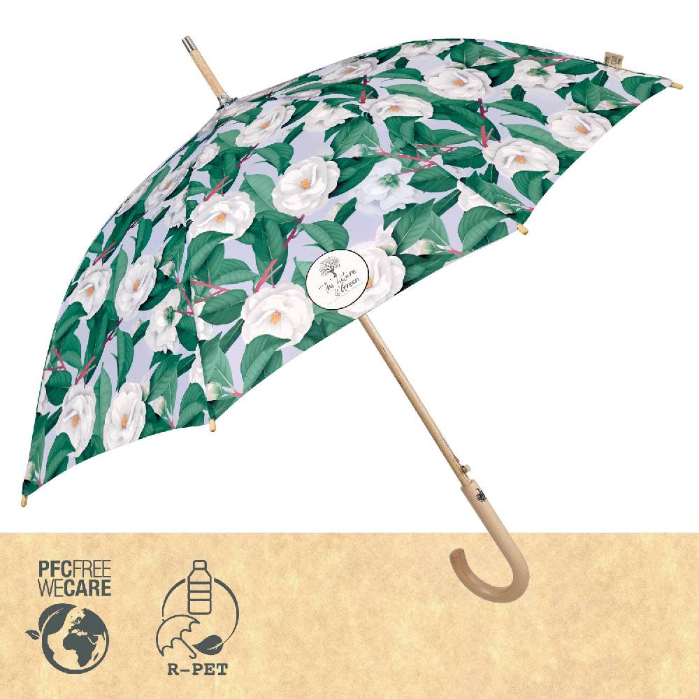 Perletti Ombrello Green Lungo Camelie Acquista Ora