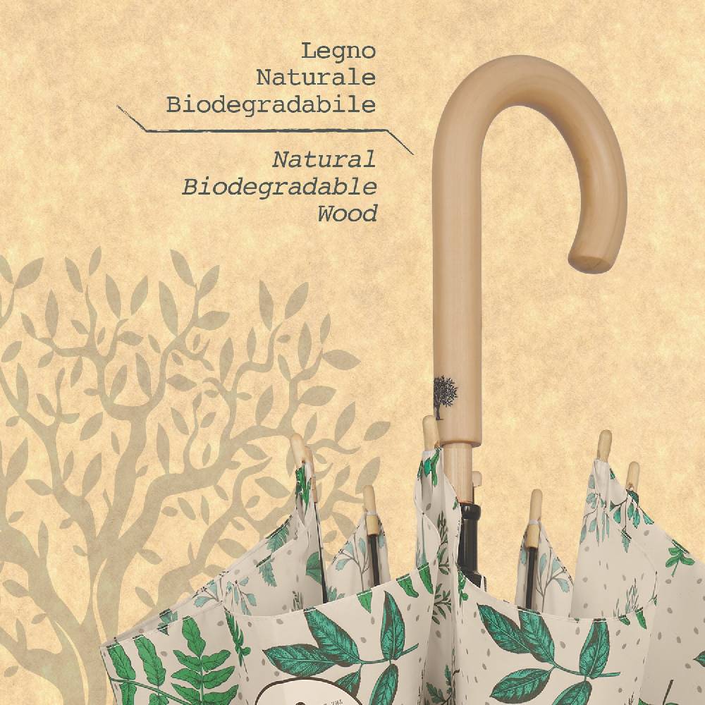 Perletti Ombrello Green Lungo Botanical In Linea
