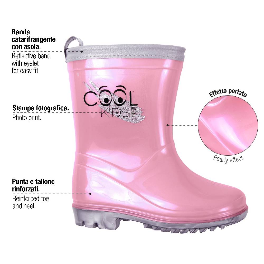 Perletti Stivaletti Rosa Perlato Sottocosto